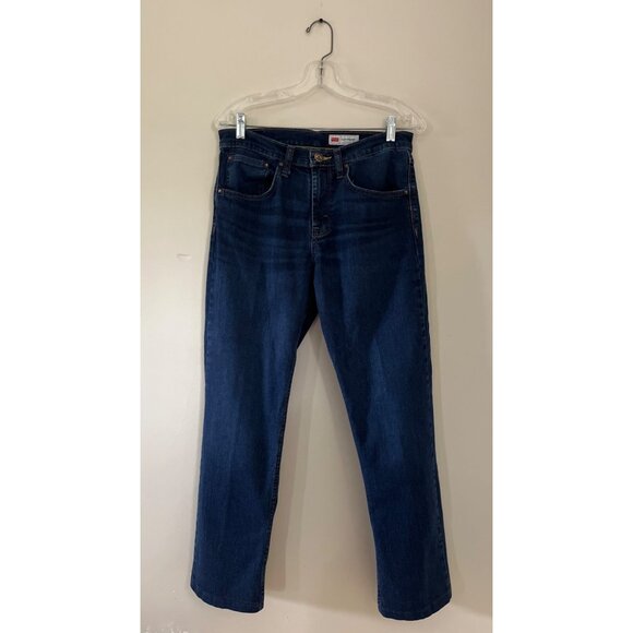Wrangler Mens 30" X 30" Slim Straight Blue Jeans ACTUAL MEASUREMENTS 31" x 28" - Picture 1 of 5
